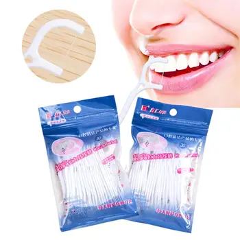 30Pcs detí elastické nite stick bielenie zubov cleaner starostlivosť o ústnu dutinu nástroje na čistenie zubov sklzu praktické ľudia milujú Plastové Nylon