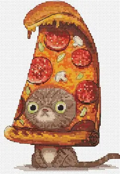 mm Zajac a líška s láskou cross stitch auta Zvierat bavlnenej nite Láska zámok plátno šitie, vyšívanie DIY Pizza mačka