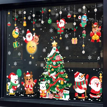 Vianočné Stene Okno Nálepky Vziať Vianočné Dekorácie Pre Domov 2022 Obtlačky Xmas Party Navidad Dekor Dar Nového Roku 2023
