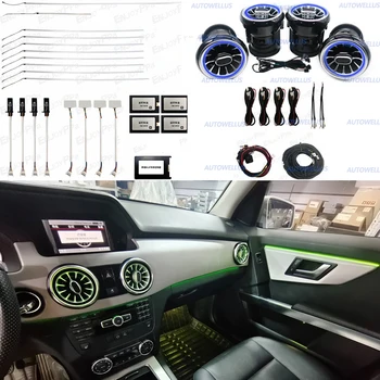 Volant Ovládanie RGB Okolitého Svetla Na Mercedes Benz GLK X204 2008-2015 MB GLK Air Vent LED Atmosféru Tryska na Čítanie